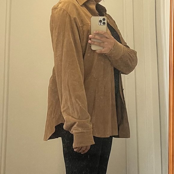 PRADA Leather Button-Up Top - Picture 2 of 3